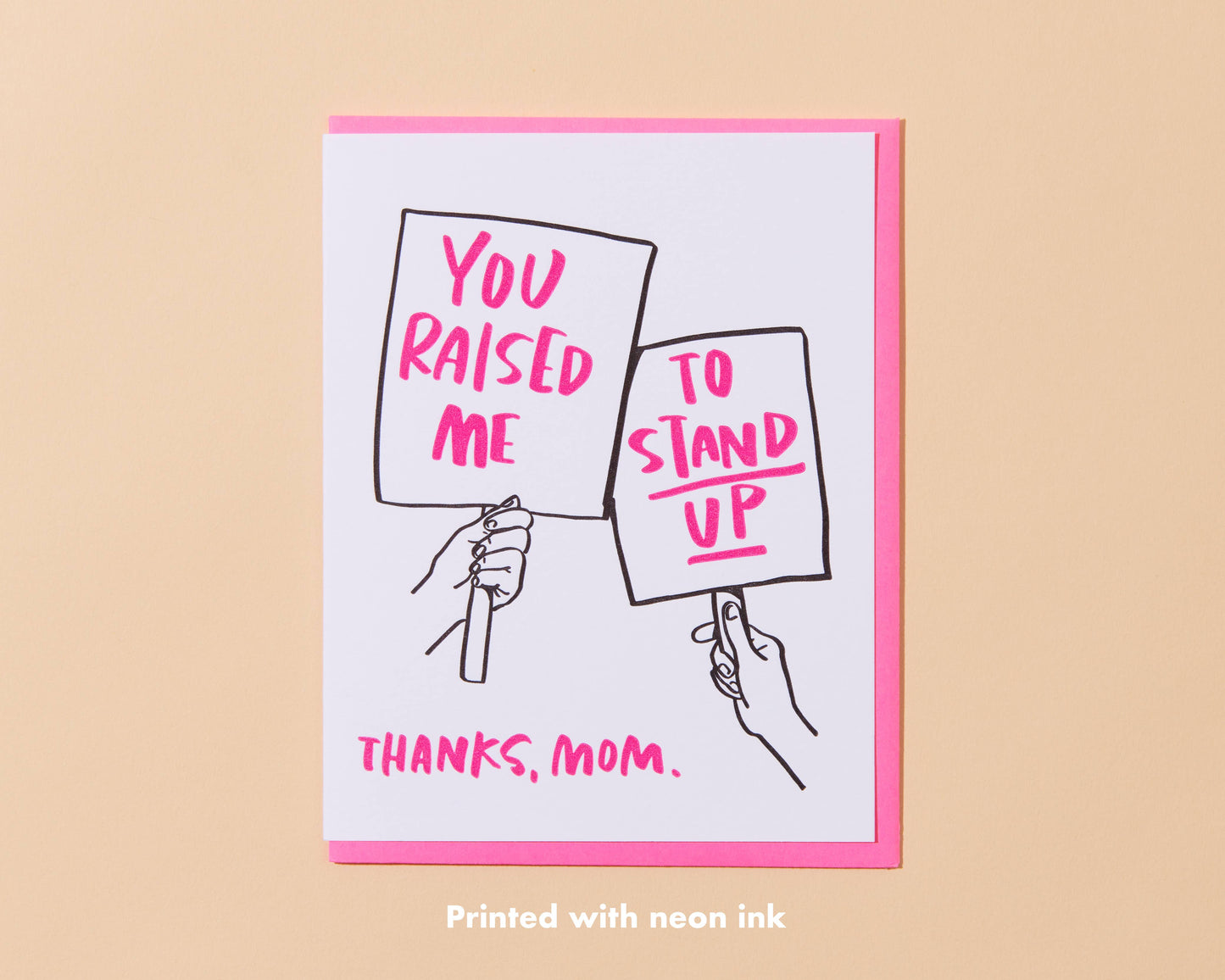 Letterpress Mother's Day Card—Stand Up (Protest, Politics)