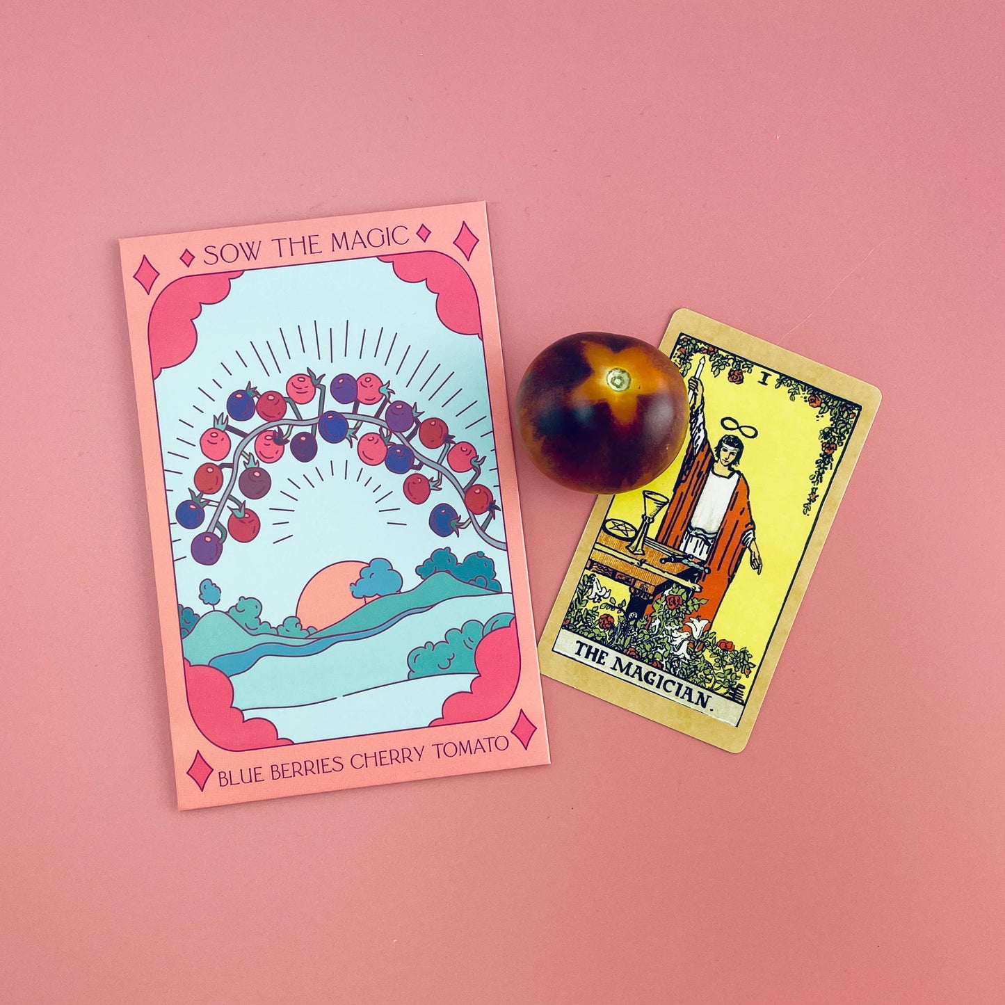 Blueberries Cherry Tomato Tarot Garden + Gift Seed Packet- Sow the Magic