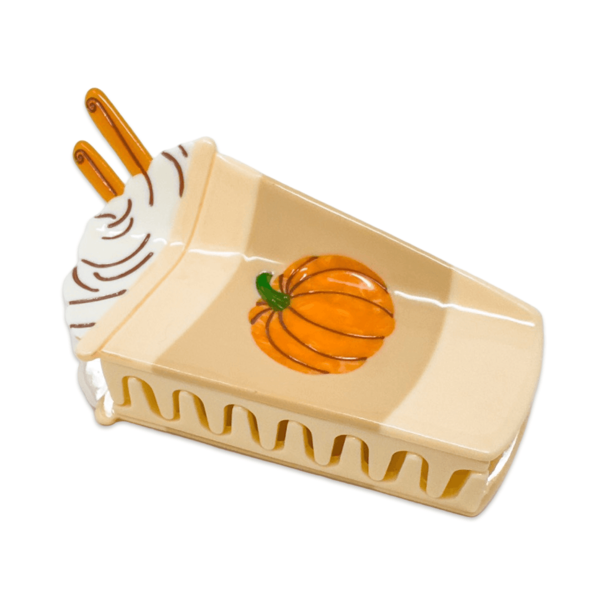 Large Pumpkin Spice Latte Hair Claw Clip- Jenny Lemons