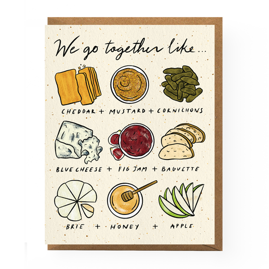 Cheese Pairing Love Card- Boss Dotty Paper Co -