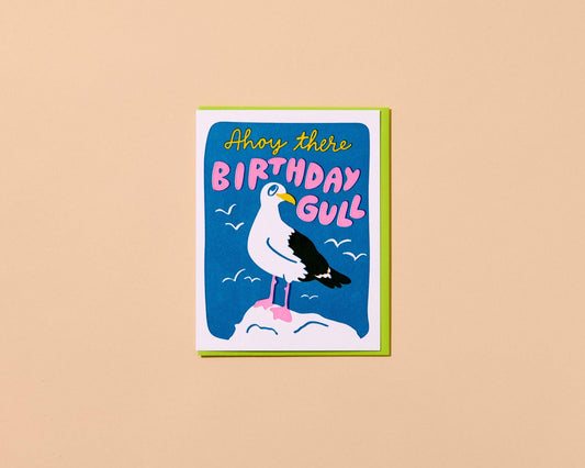 Birthday Gull Letterpress Birthday Card
