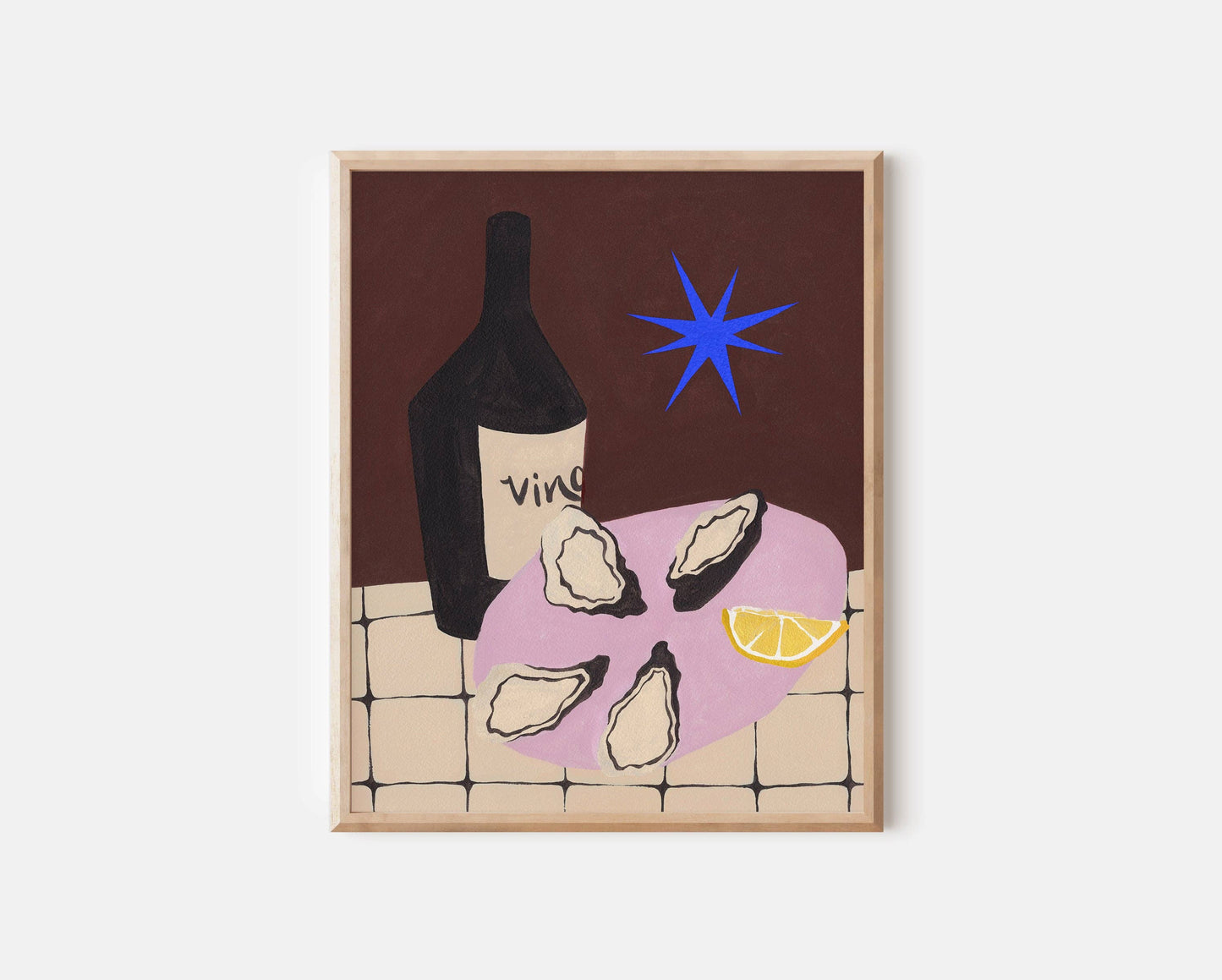 Wine and Oysters Print- Jen Wang Studios