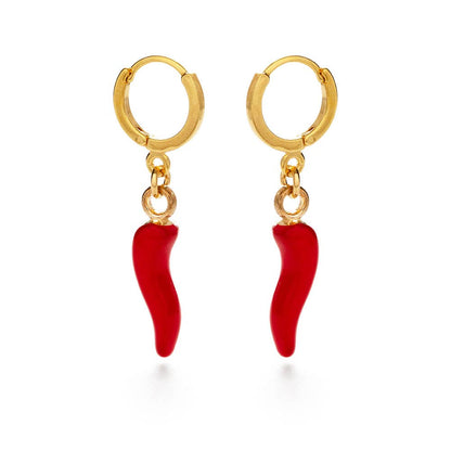 Amano Studio - Cornicello Huggie Hoop Earrings