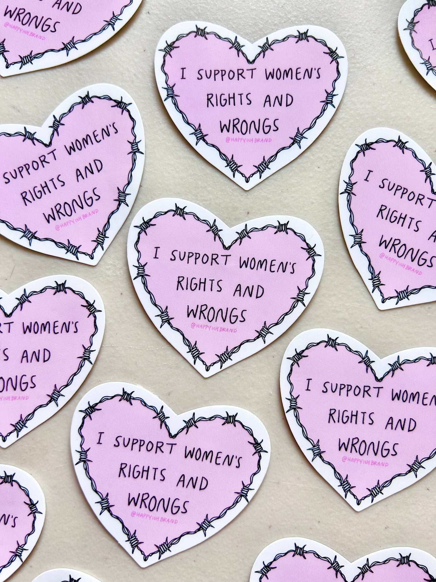 I Support Women's Rights AND Wrongs Sticker