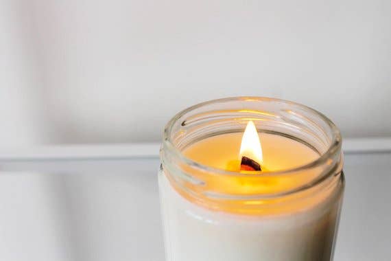 Fall and holiday candle -Sweaters & Candy Canes - soy candle: 8 oz.