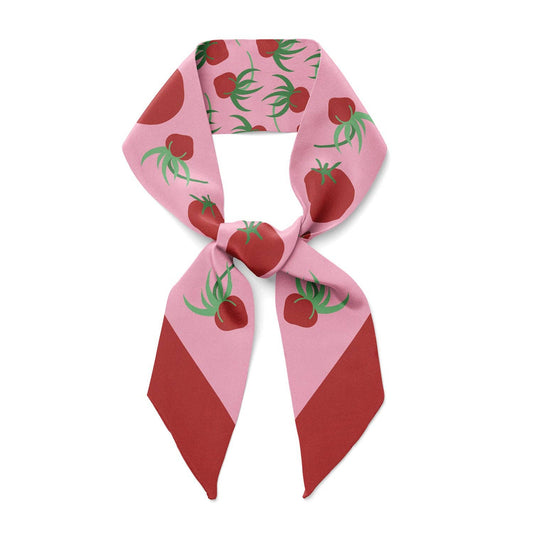 TOMATOES - Twilly Ribbon Silk Scarf