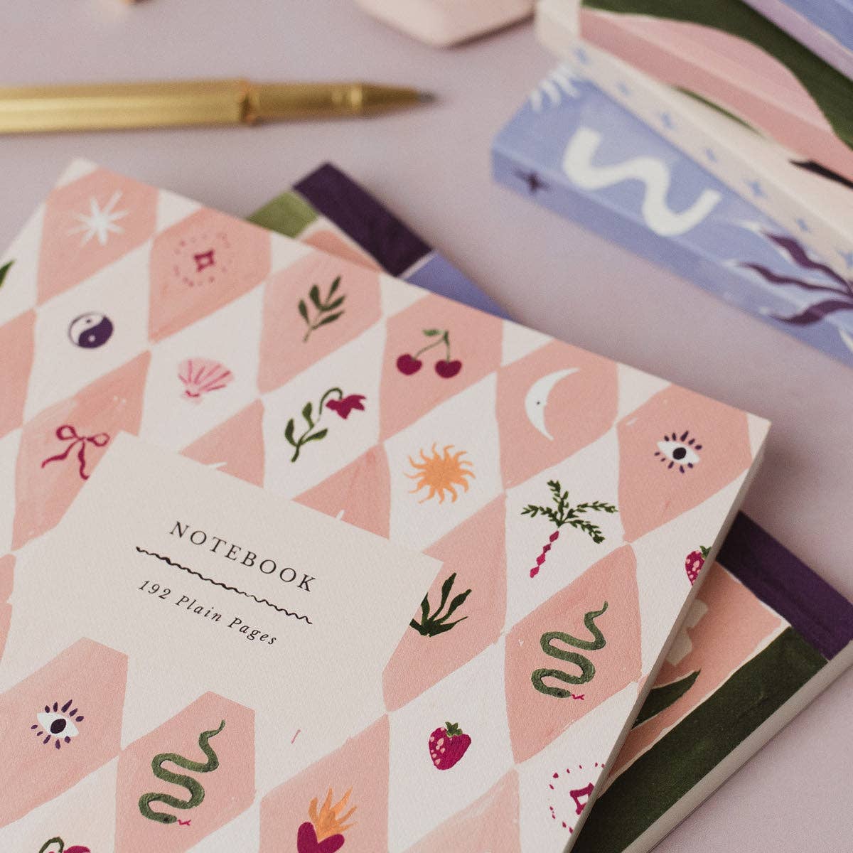 Blush Harlequin Notebook | Sister Paper Co.