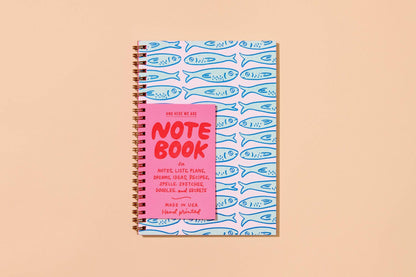 Sardines Letterpress Spiral Notebook