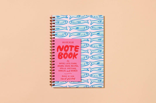 Sardines Letterpress Spiral Notebook