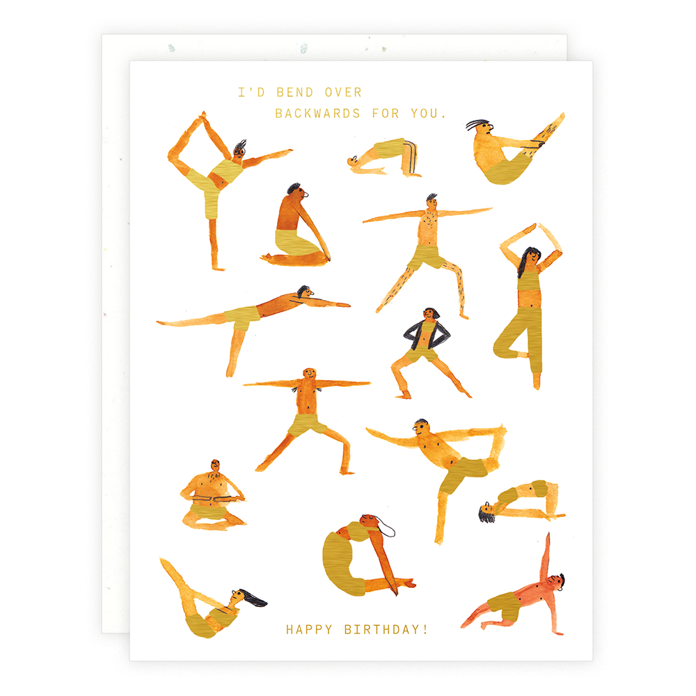 Yoga Poses Birthday Card