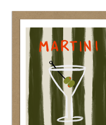Martini Greeting Card- Allison Poplett