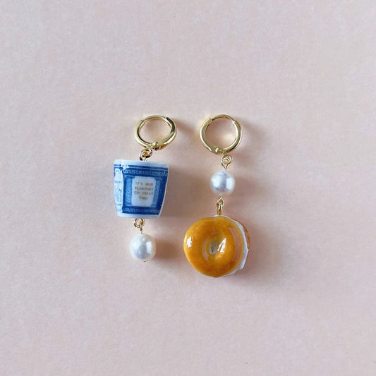 NYC Breakfast earrings - Warm Clay Co