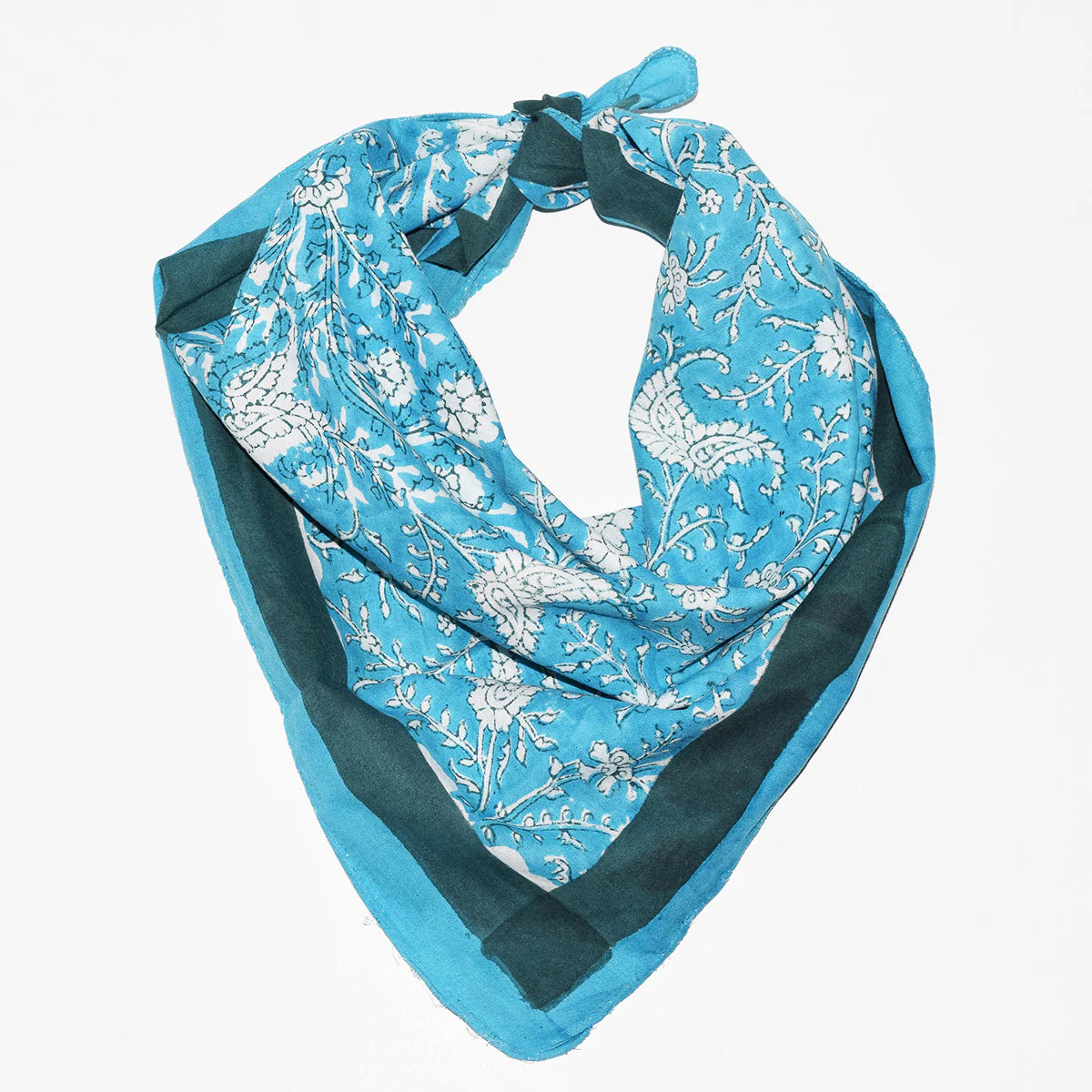 Amisha Design - Bandana -  Paisley Vines Teal