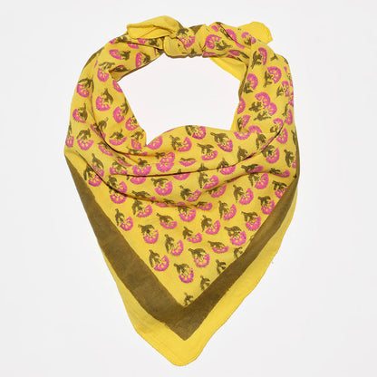 Amisha Design - Bandana - Palace Floral Yellow