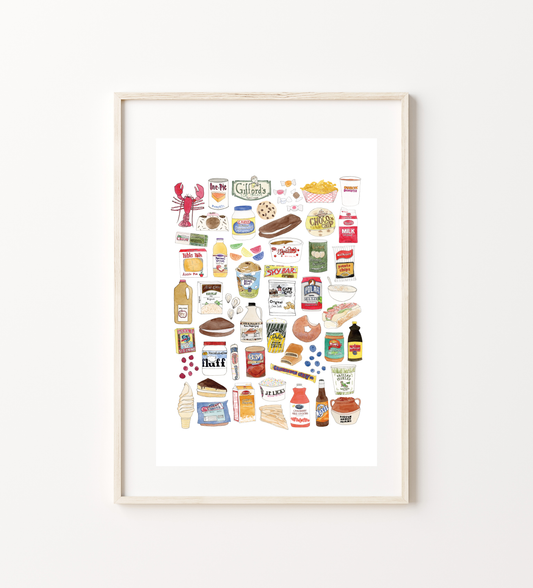 Sarah Wormann Art - New England Foods: 8"x10"