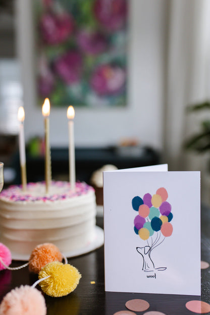 Balloon Dog Birthday Dog Card