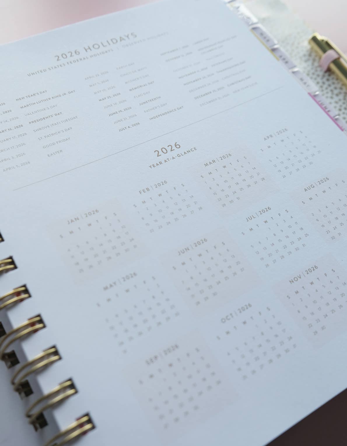 2026 Hardcover Planner, Magenta Squiggle