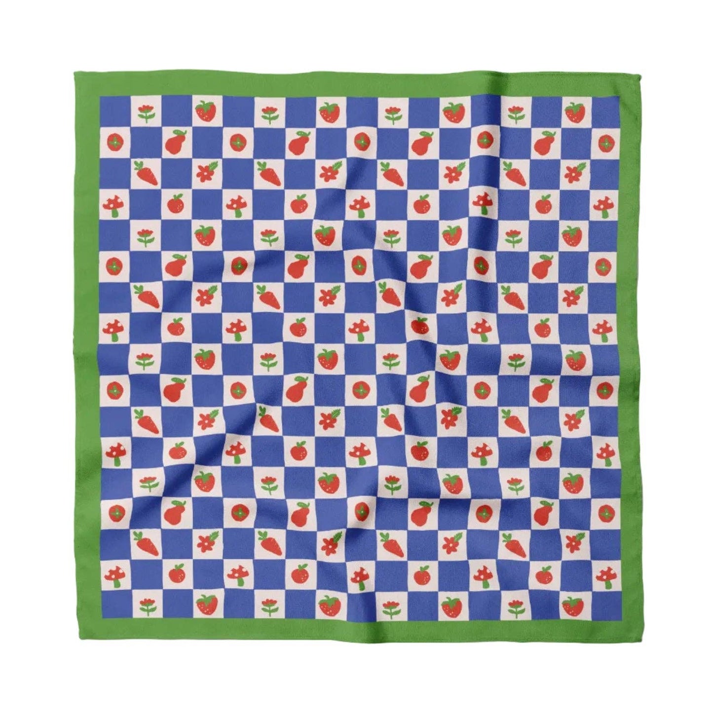 Blue Checkers Cotton Bandana
