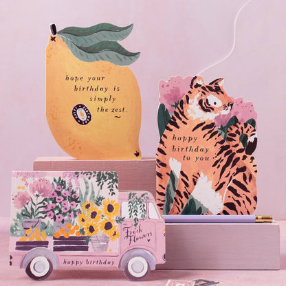 Flower Truck Birthday Card | Sister Paper Co.