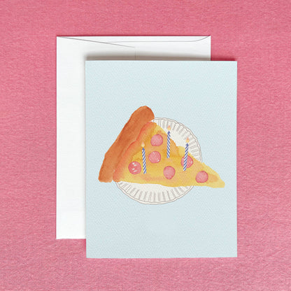 Pizza Slice Birthday Greeting Card