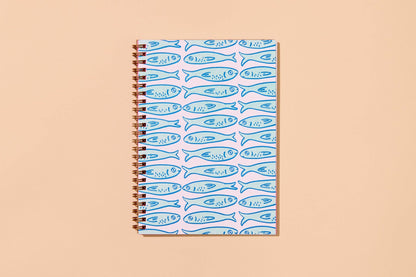 Sardines Letterpress Spiral Notebook