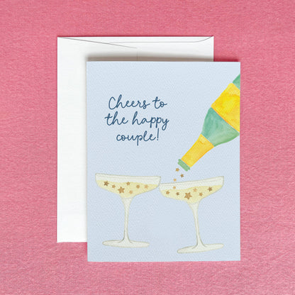 Cheers to the Happy Couple Wedding Greeting Card