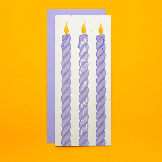 Make a Wish - Risograph Birthday Card