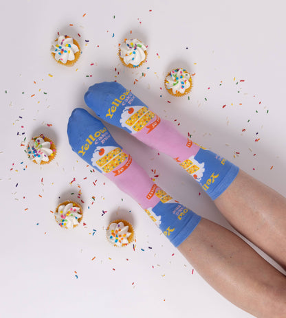 Cake Mix Crew Socks- Small- Yellow Owl Workshop