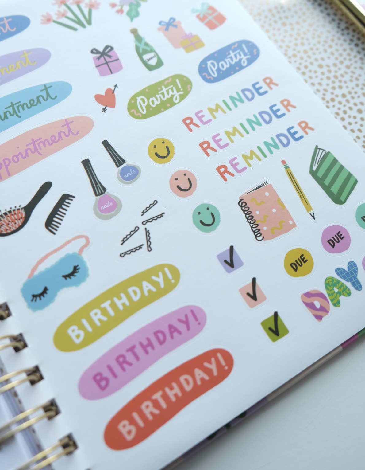 2026 Hardcover Planner, Magenta Squiggle