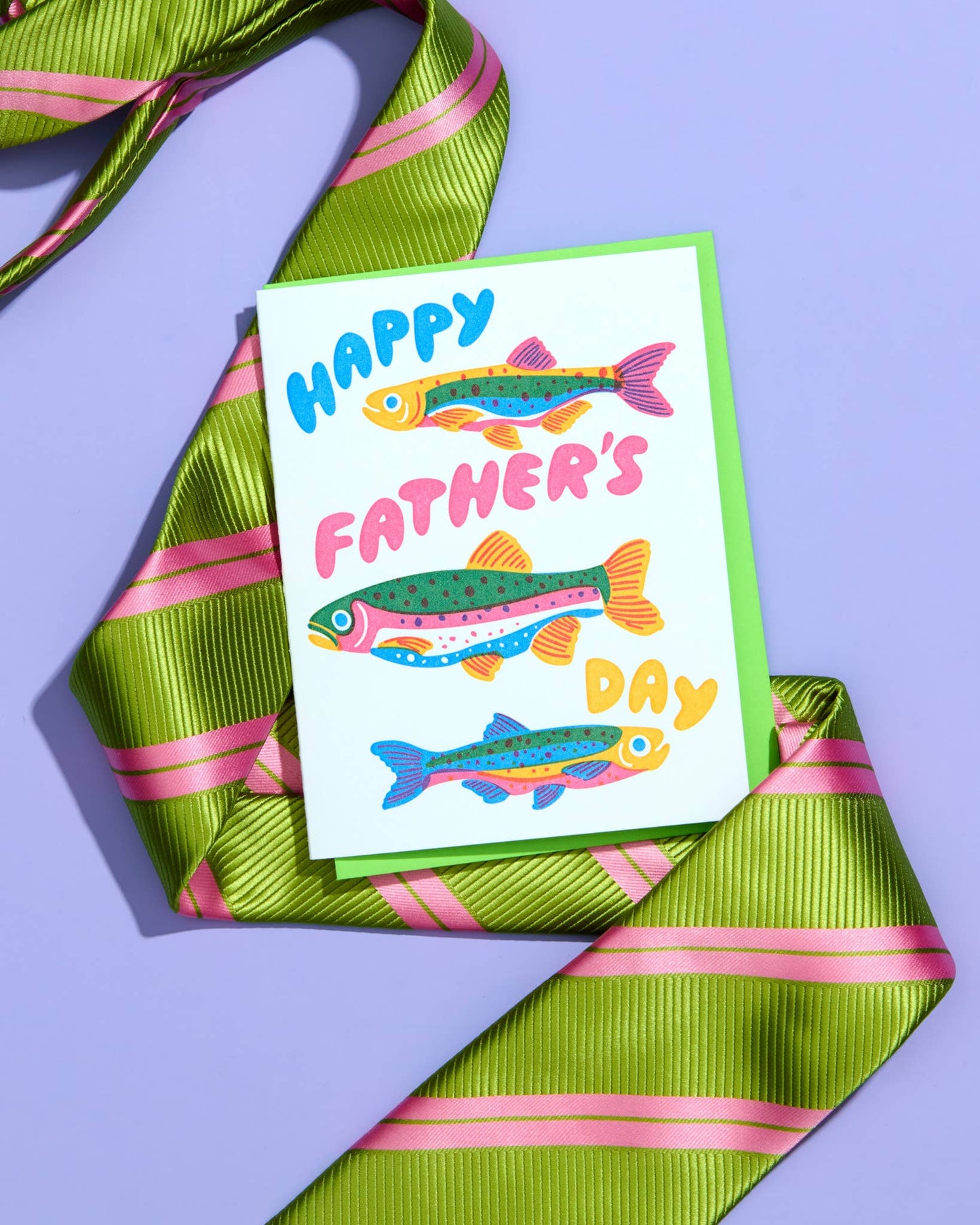 Letterpress Father's Day Card—Rainbow Trout