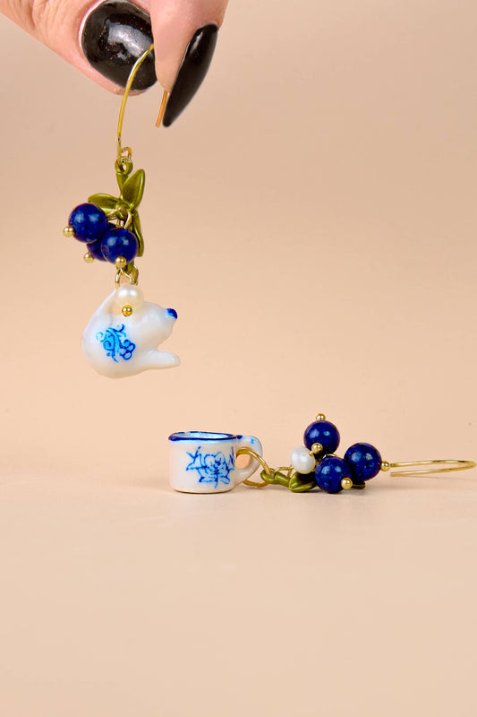 Spill the Tea Earrings - 18K Gold Plated