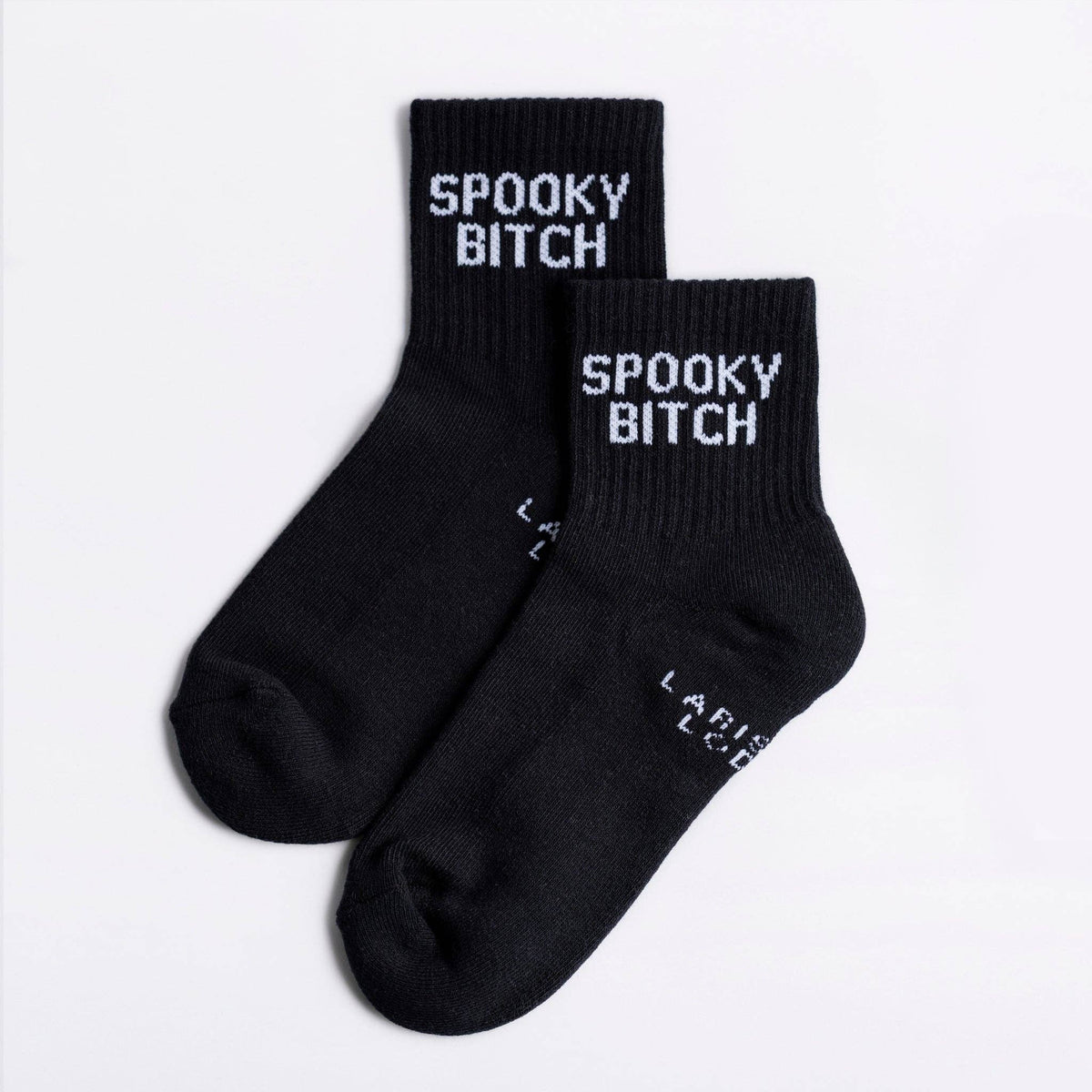 Spooky Bitch Quarter Crew Socks- Larissa Loden