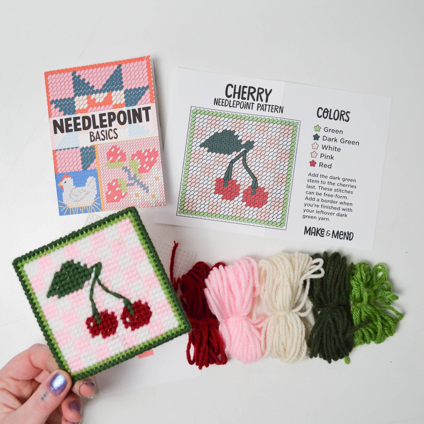 Cherry Needlepoint Kit- Make & Mend