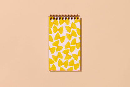 Farfalle Bowtie Pasta Letterpress Pocket Notebook