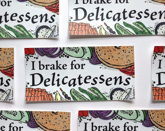 I Brake for Delicatessens Sticker - Kit Collins