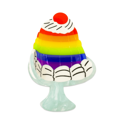 Jenny Lemons - Large Rainbow Jello Cake Hair Claw Clip