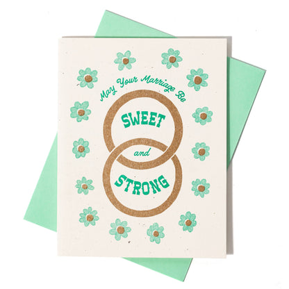 Sweet & Strong Marriage - Risograph Greeting Card