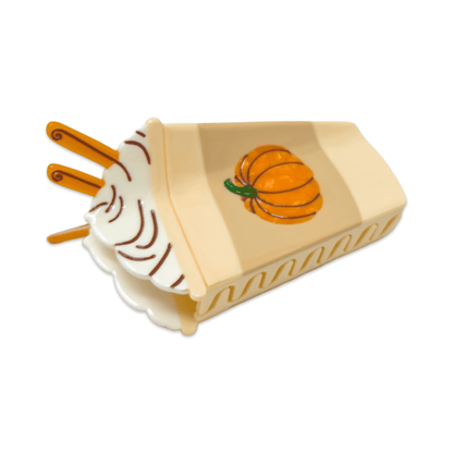 Large Pumpkin Spice Latte Hair Claw Clip- Jenny Lemons