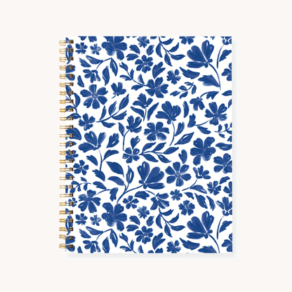 Floral 7x9 Hardcover Spiral Notebook