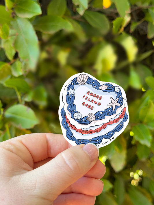 Rhode Island State Cake Sticker