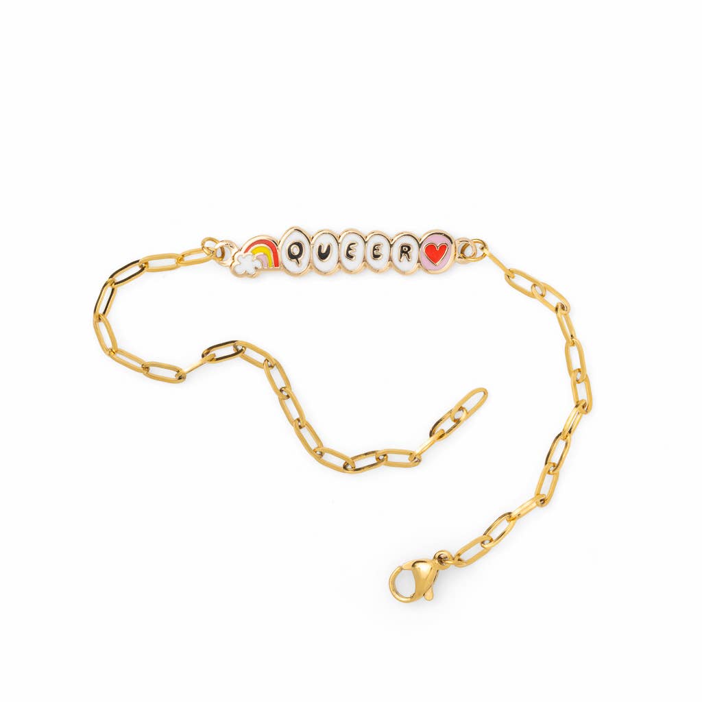 Queer Bracelet - 18k Gold Gilt Enamel