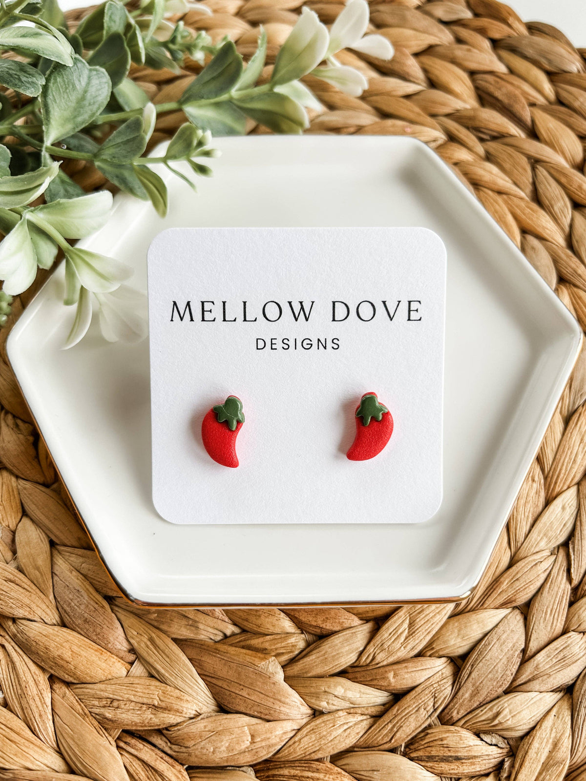 Chili Pepper Studs- Mellow Dove Designs