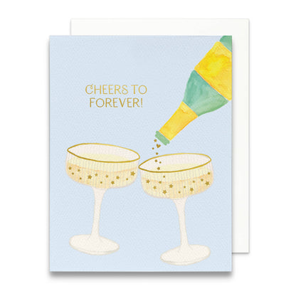 Champagne Wedding Greeting Card