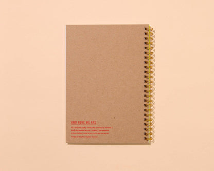 And Here We Are - Hot Dogs Letterpress Spiral Notebook