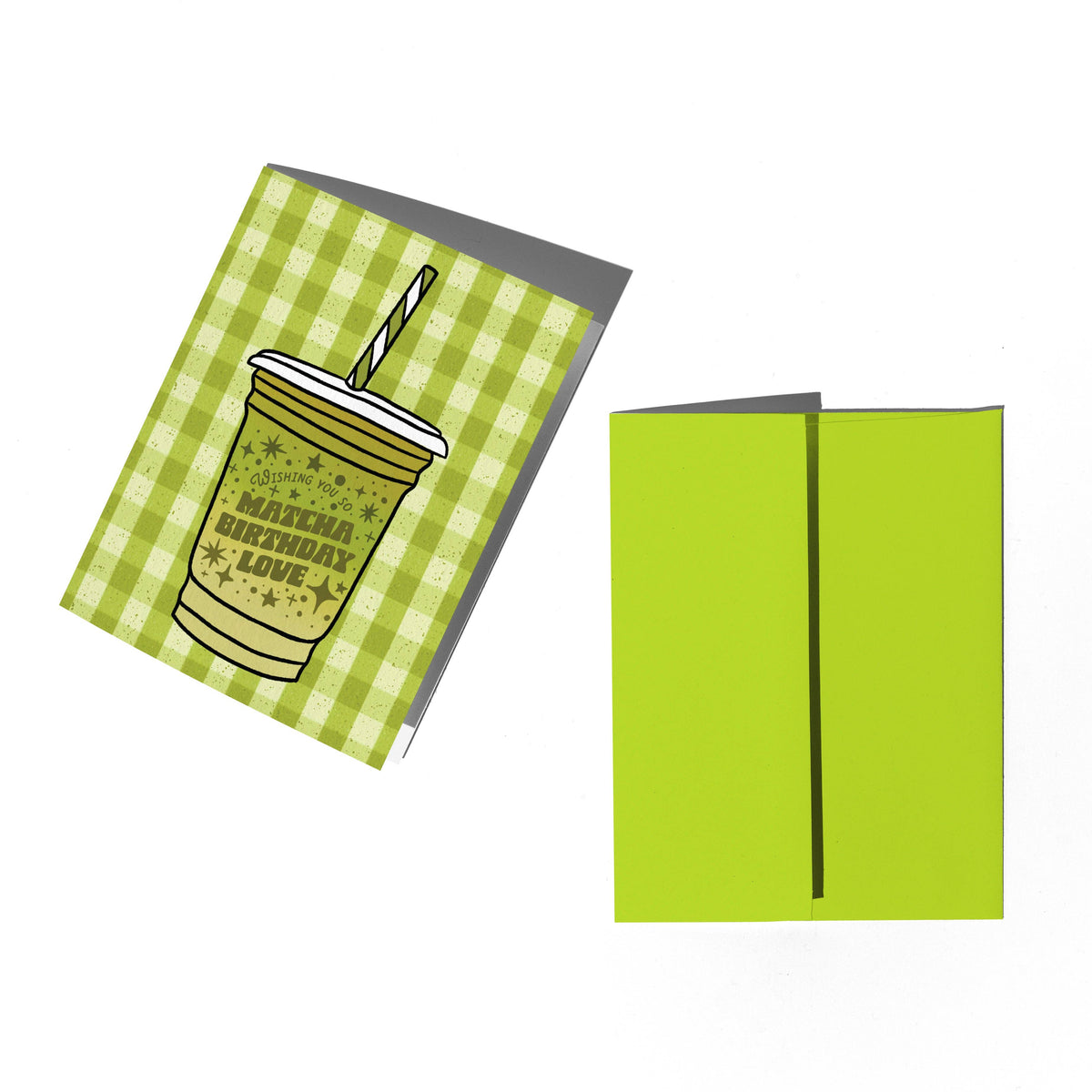 Iced Matcha Birthday Card -Boss Dotty Paper Co.