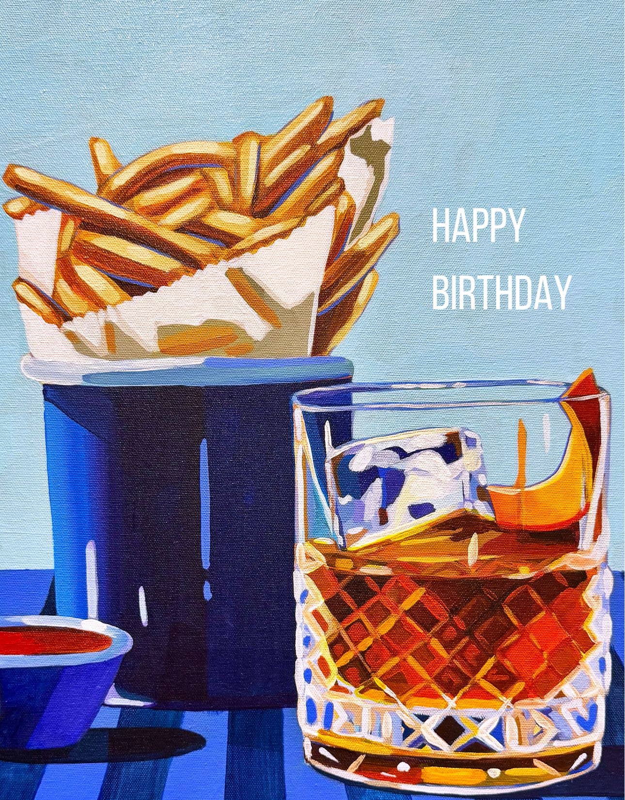 Happy Birthday Whiskey Lover Greeting Card