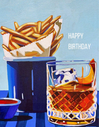 Happy Birthday Whiskey Lover Greeting Card