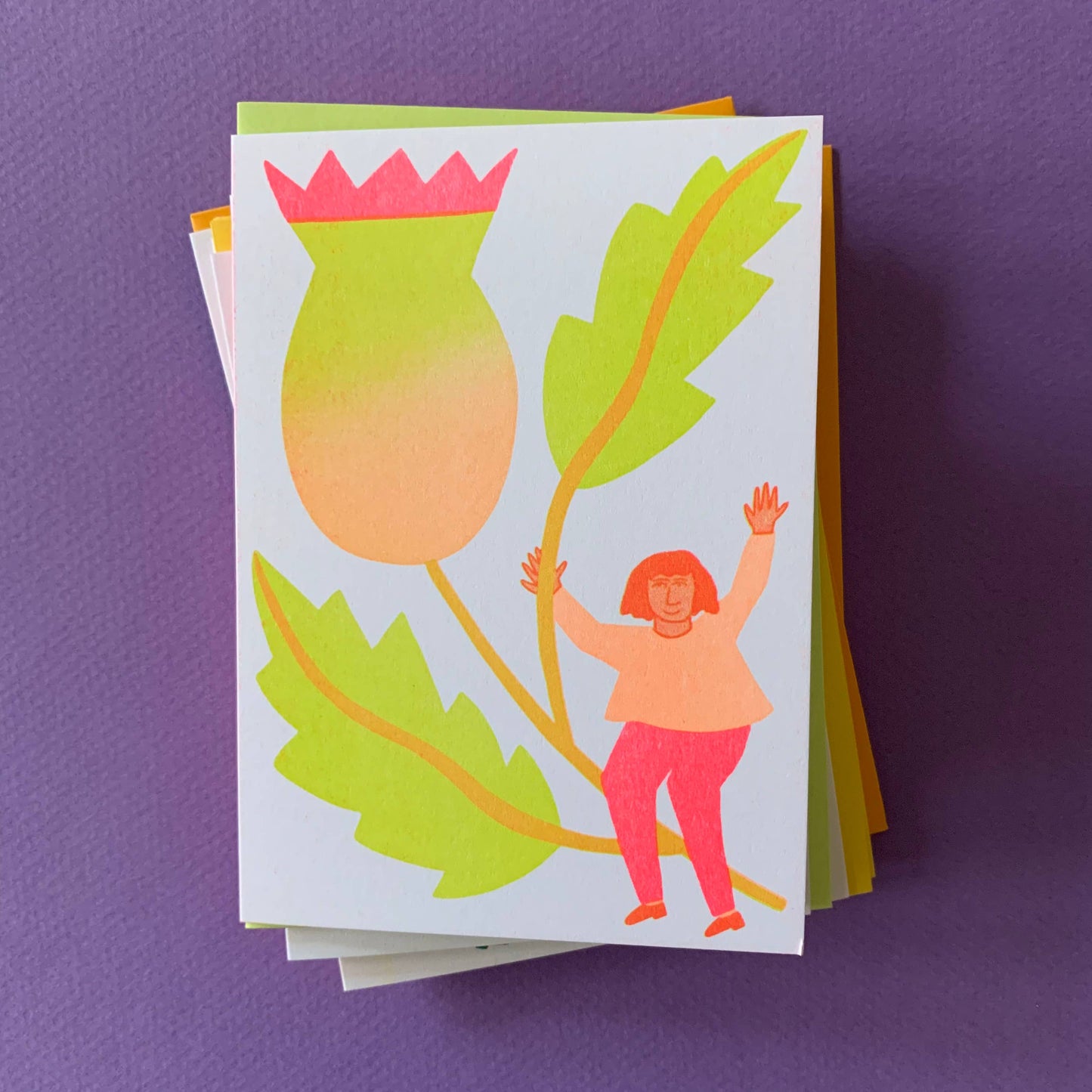 Blooming Card Set - Risograph Printed