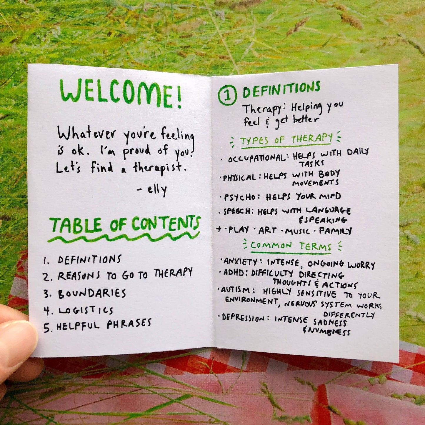 So You Want To See A Therapist Zine