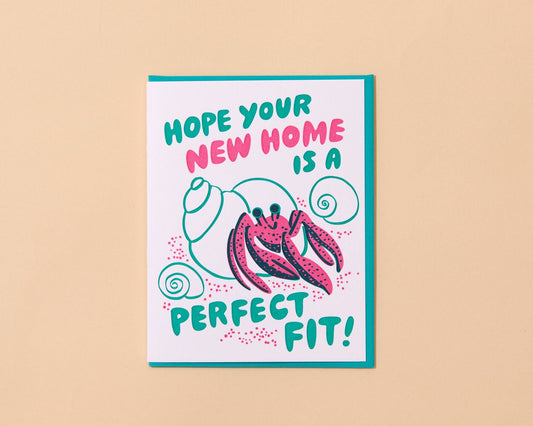 New Home Card—Perfect Fit Hermit Crab